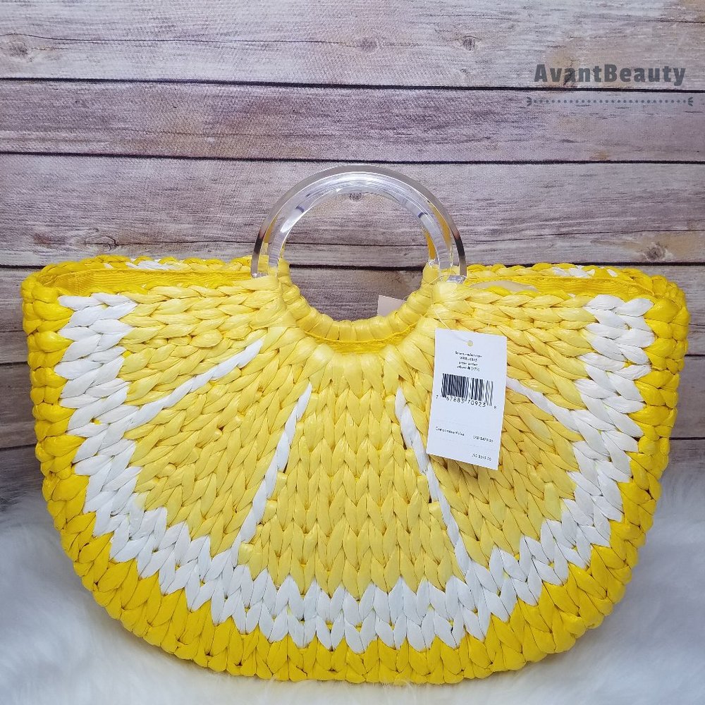 Kate Spade Picnic Perfect Lemon Medium Tote Yellow - Picture 11 of 13